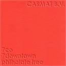 Kunstleer 7co ftalaat vrij rood op bestelling per/m