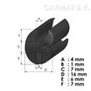 Peesrubberprofiel 4/1 op bestelling per 15 m