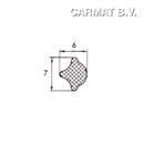 Pees 7profiles EPDM zwart afname per/2x50M (=4040001)
