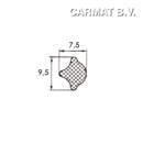 Pees 7profiles EPDM zwart (=4040002) afname per/2x50M ST1000