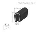 Kantprofiel 7profiles PVC 1-2 MM zwart afname per/100M