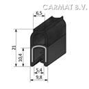Klemprofiel rubber 1-3 MM kraal boven afname in overleg