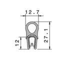 Kantprofiel PVC/rubber 2-4MM kraal boven op best.per/2x50M