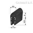 Klemprofiel rubber 0,5-2 MM kraal boven afname in overleg