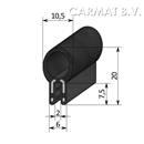 Klemprofiel rubber 0,5-1,5 MM kraal boven afname in overleg