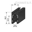Klemprofiel rubber 1-2 MM kraal boven afname in overleg