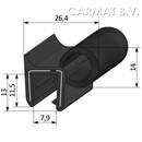 Klemprofiel rubber 6,5-7,5 MM kraal boven uitverkocht