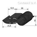 Klemprofiel rubber 1-3 MM kraal boven afname in overleg