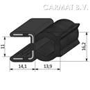 Klemprofiel rubber 9,5-10,5MM kraal boven minimum afname 500