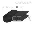 Klemprofiel rubber 1-3 MM kraal boven afname in overleg