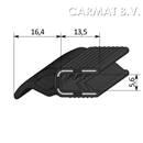 Klemprofiel rubber 2-3,5 MM kraal boven afname in overleg