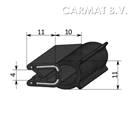 Klemprofiel rubber 1,5-3 MM kraal boven afname in overleg