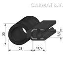 Klemprofiel rubber 3-5 MM kraal boven afname in overleg