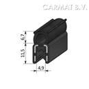 Klemprofiel rubber 2-3 MM kraal boven afname in overleg