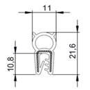 Kantprofiel 7profiles siliconen kraal boven afname per/2x50M