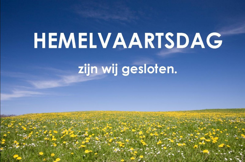 CARMAT B.V. gesloten op Hemelvaartsdag - vrijdag wel geopend